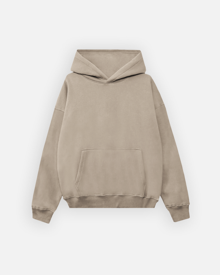 Drop Shoulder Hoodie – Sand