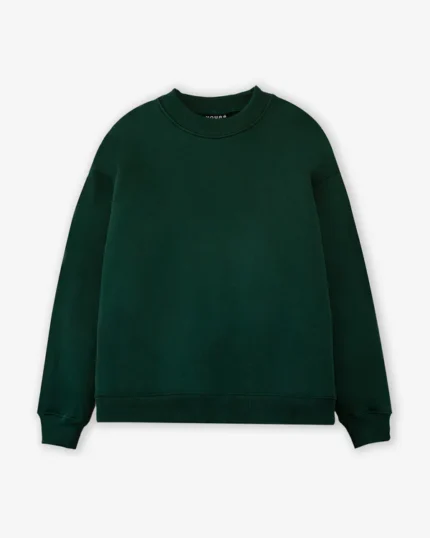 Drop Shoulder Crewneck – Forest Green